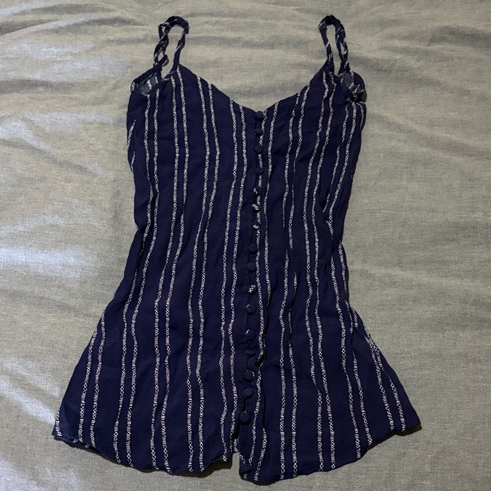 Lulus Navy Button-Down Tunic